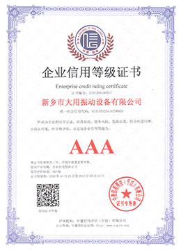 AAA Enterprise Credit Rating Certificate