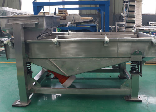 Single Layer stainless Steel 22 Mesh Linear Vibration Sifter Separator For Remove Impurities