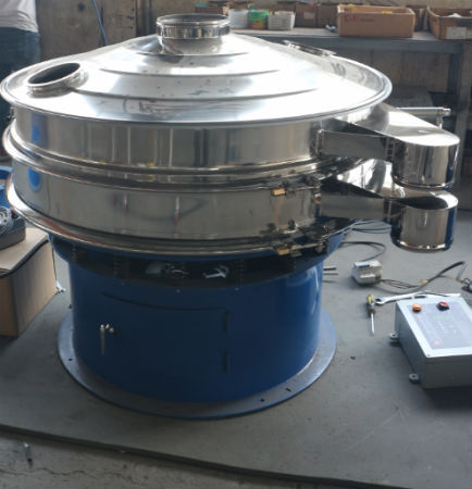 Customized Single Deck Chemical Powder Ultrasonic Rotary Vibrating Screen For Titanium Dioxide
