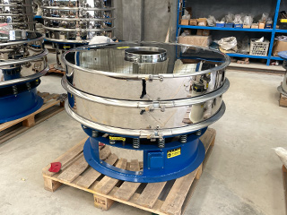 Food industry rotary vibrating screen separator for flour starch maize powder/Ultrasonic vibration sieve factory