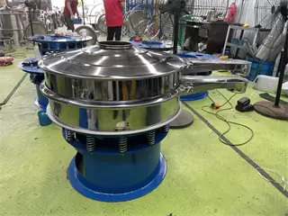 Customized 1 Deck 1000mm Talcum Powder Circular Vibrating Screen For Impurity Removal