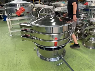 Diameter 1800mm Big Capacity Vibrating Rice Sieve Machine For Grain Industry