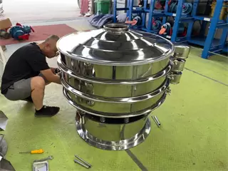 Low Noise Stainless Steel Single Layer  Powder Vibro Separator Machine