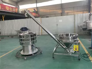 China Xinxiang Dayong Direct Feed Hopper Type Rotary Vibration Filter Screen Separator For Barley Powder