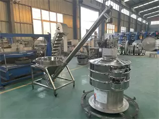 Stainless Steel Liquid Slurries Ceramic Calcium Carbonate Powder Vibrating Screen Machine