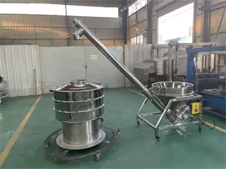 China Mechanical Mica Powder Medicine Plastic Round Three-d Rotary Vibro Screen Sieving Machine Equipment