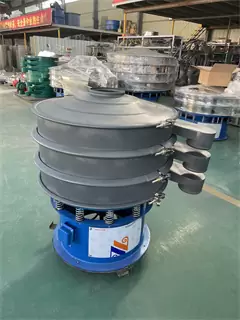 Hazelnut Paste Wood Starch Sugar Powder Round Vibro Separator Sieve Machine With Brushes