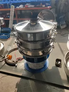 Customized Vibrating Sifter For Pharmaceuticals Industry Chemical Flour Powder Rotary Vibrating Screen Sifter Machine