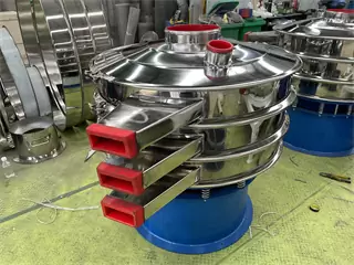 Ce Certificate Syrup Juice Cheese Cocoa Grain Powder Rotary Graphite vibrating screen sieve Flour rotary vibro sieving machine